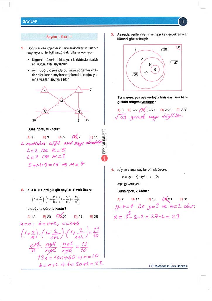 TYT-AYT Matematik Konu Anlatımlı Çözümleri - 0001