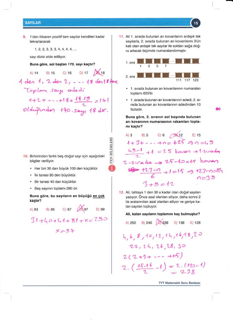 TYT-AYT Matematik Konu Anlatımlı Çözümleri - 0015