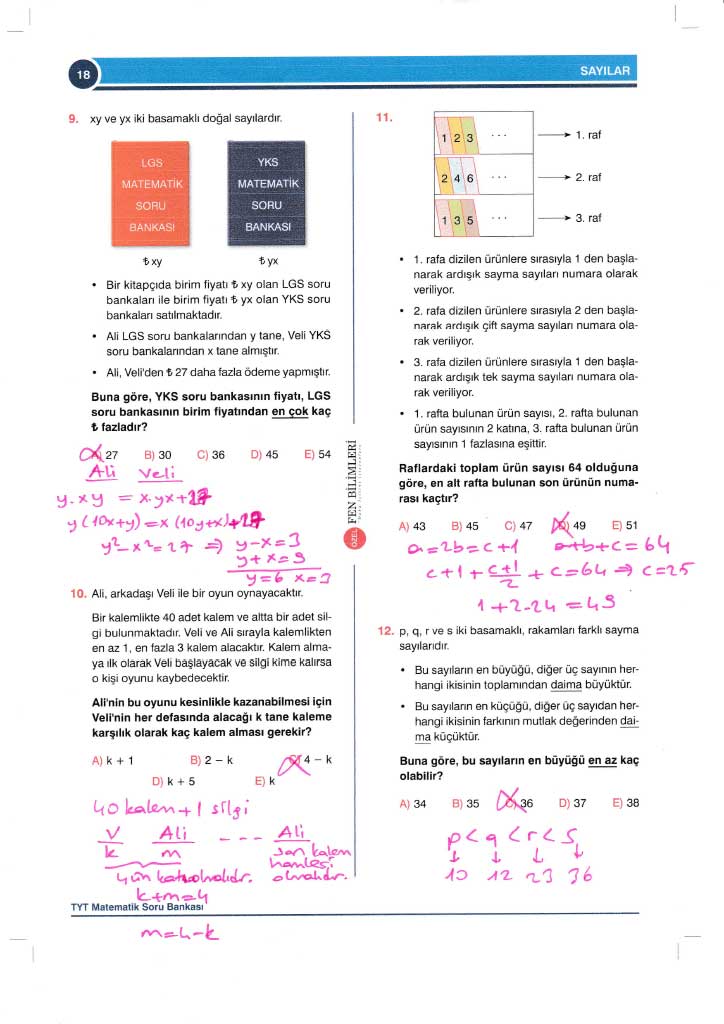 TYT-AYT Matematik Konu Anlatımlı Çözümleri - 0018